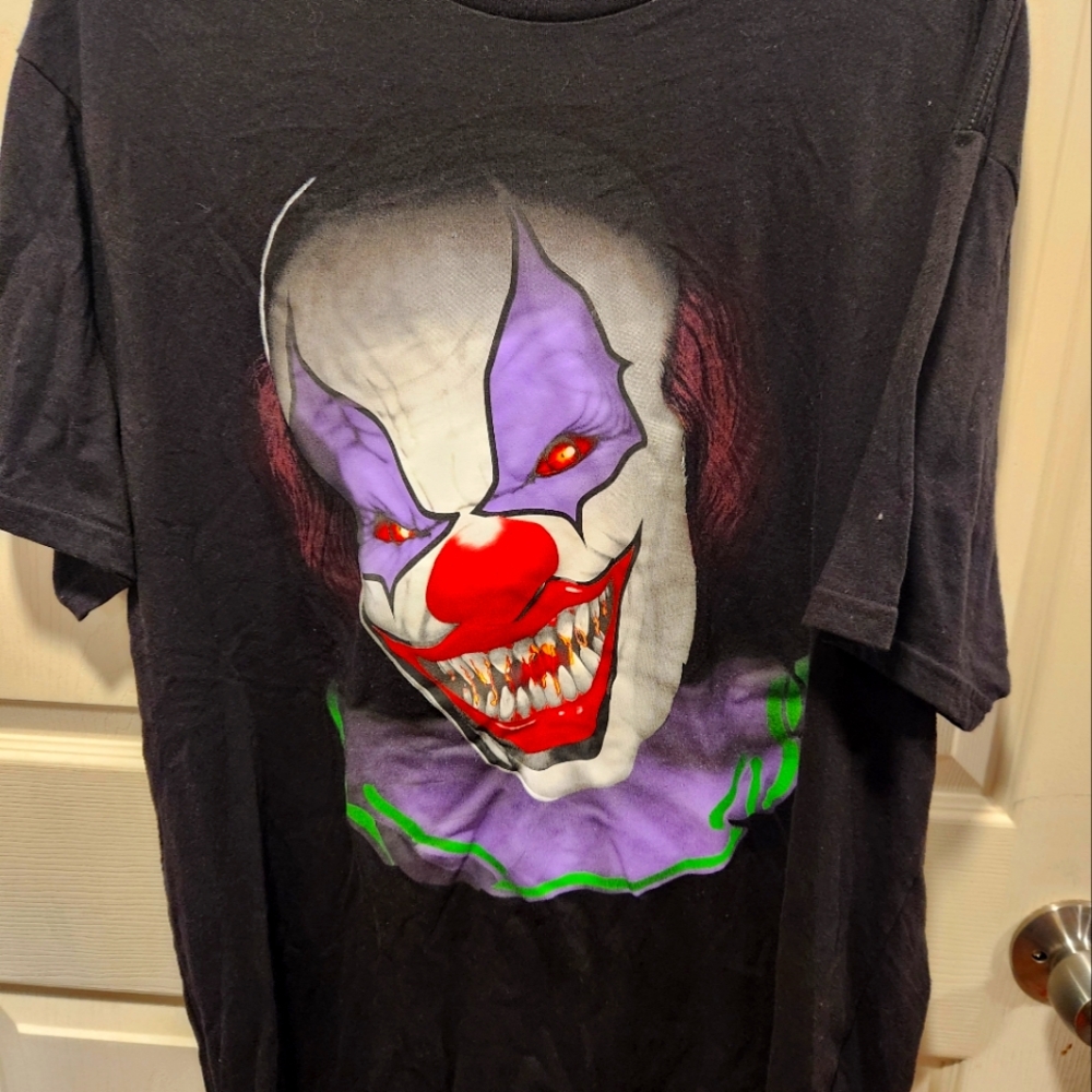 Black T-Shirt with Clown Graphic